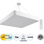 GloboStar Kamala 61209-P �������� ���������� ������ Led Cct 75W 8625lm 120� Ac 220-240 - �������� �������� ���� ���������������� All In One ����� 6000k+������ 4500k+����� 2700k Dimmable �60 x �60 x �8cm - ����� - 3 Years Warranty - (61209)