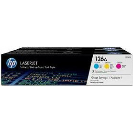 HP 126A Original Cyan,Magenta,Yellow Multipack 3 pc(s) - (CF341A)