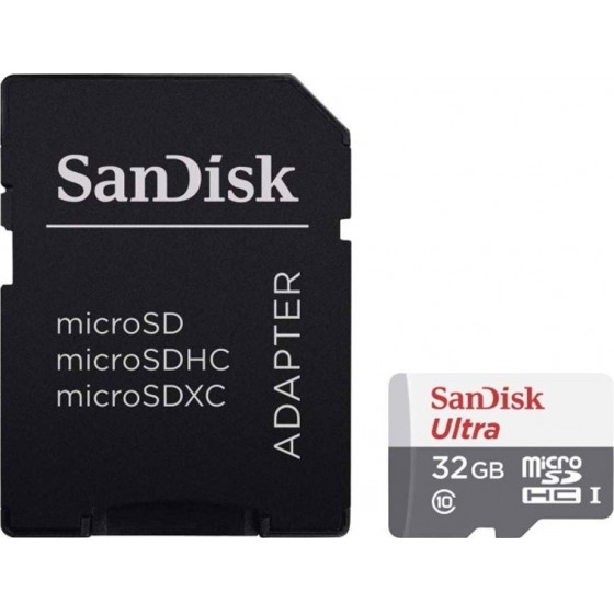 Sandisk Ultra microSDHC 32GB Class 10 A1 With Adapter - (SDSQUNR-032G-GN3MA)