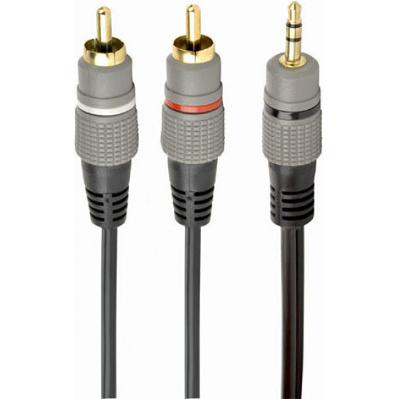 Cablexpert 3,5MM Stereo Plug To 2*Rca Plugs 1,5M Cable GOLD-Platd Connectors - (CCA-352-1.5M)