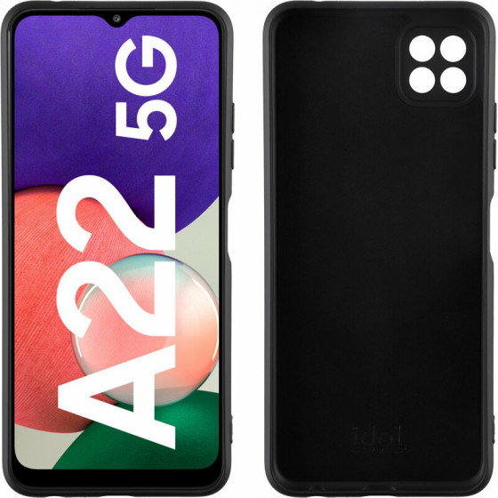 Idol 1991 ���� Samsung A22 5G A226 6.6'' Velvet Tpu 4 Side Full Camera Protection BLACK - (5205308312014)