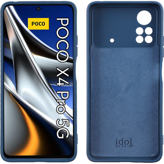 Idol 1991 ���� Xiaomi Poco X4 Pro 5G 6.67'' Velvet Tpu 4 Side Full Camera Protection BLUE - (5205308312298)
