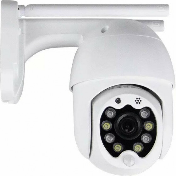 V-Tac Camera Wifi ���������� ����� Ip 3MP �� ��������� ������� & ����, ���������� Auto-Track �� 8 ������� Led - (8988)
