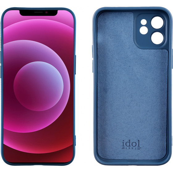 Idol 1991 ���� Iphone 12 Mini 5.4'' Velvet Tpu 4 Side Full Camera Protection BLUE - (5205308311284)