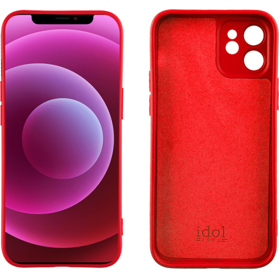 Idol 1991 ���� Iphone 12 Mini 5.4'' Velvet Tpu 4 Side Full Camera Protection RED - (5205308311291)