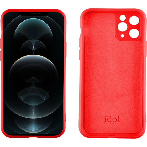 Idol 1991 ���� Iphone 12 Pro 6.1'' Velvet Tpu 4 Side Full Camera Protection RED - (5205308311321)