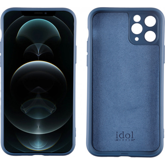 Idol 1991 ���� Iphone 12 Pro Max 6.7'' Velvet Tpu 4 Side Full Camera Protection BLUE - (5205308311345)