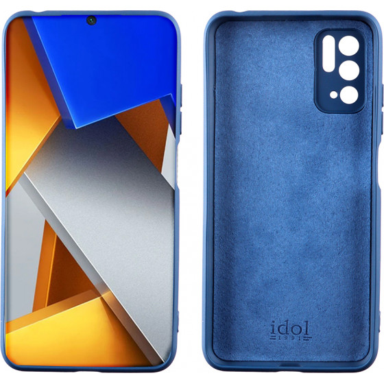 Idol 1991 ���� Xiaomi Poco M3 Pro 4G/Poco M3 Pro 5G 6.5'' Velvet Tpu 4 Side Full Camera Protection BLUE - (5205308312236)