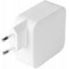 Deltaco USB-C Wall charger, Gan technology, 2x USB-C PD, Total 100 W - (USBC-GAN03)