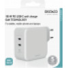 Deltaco USB-C Wall charger, Gan technology, 2x USB-C PD, Total 100 W - (USBC-GAN03)