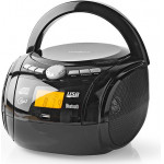 Nedis SPBB100BK Cd Player Boombox 9W Bluetooth / Fm BLACK