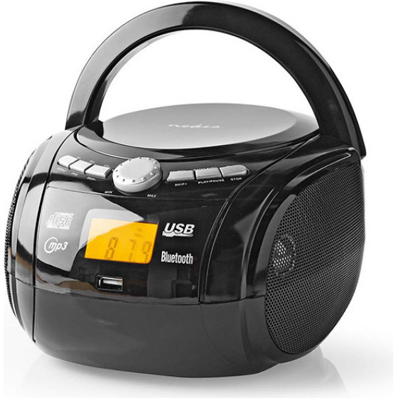 Nedis SPBB100BK Cd Player Boombox 9W Bluetooth / Fm BLACK