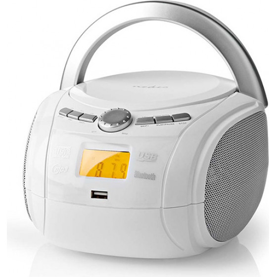 Nedis SPBB100WT Cd Player Boombox 9W Bluetooth / Fm WHITE