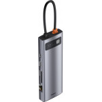 Baseus Usb Hub 9 �� 1 Usb Type C - 3x Usb 3.2 Gen 1 5GBps / Usb Type C Pd 100W / Vga Full Hd 60Hz / Hdmi 4K 30Hz / - (CAHUB-CU0G)