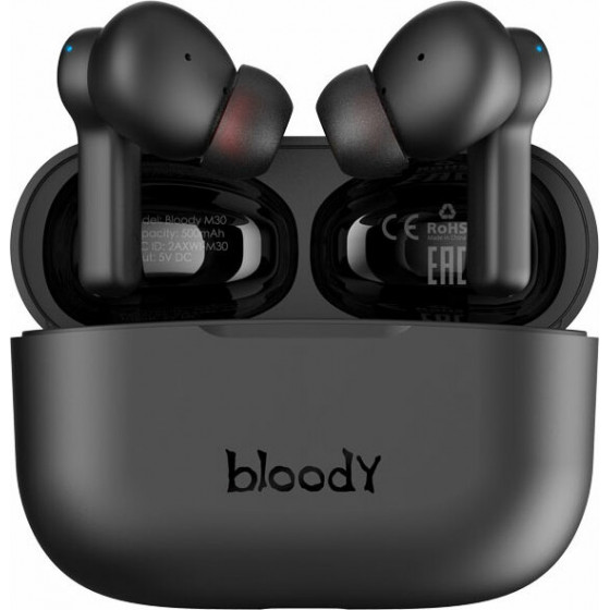 Bloody Bluetooth Stereo M30 Tws Headset V5.0 IPX4 ��������� �� ���� �������� - ��������� Black GR