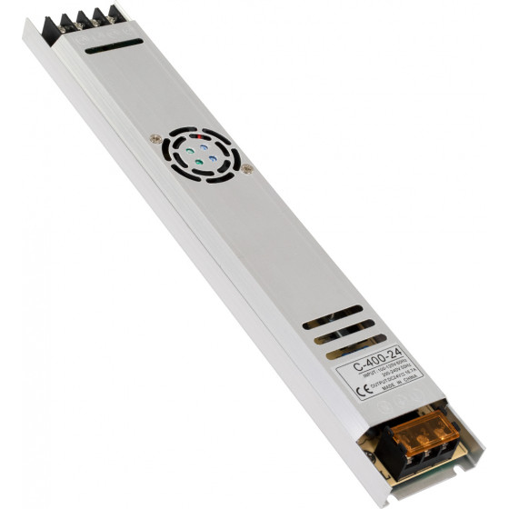 GloboStar ��������� ����������� Pelv Ultra Slim ��� �������� Led 400W 16.7A - Ac 220-240V �� Dc 24V - IP20 �31 x �5.4 x �2.3cm - 3 Years Warranty - (73019)