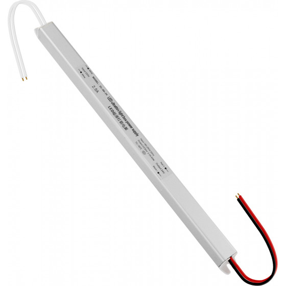 GloboStar ��������� ����������� Pelv Ultra Slim ��� �������� Led 60W 2.5A - Ac 220-240V �� Dc 24V - IP20 �31 x �1.8 x �1.8cm - 3 Years Warranty - (73013)