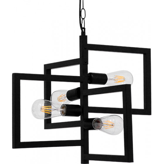 GloboStar LOOP �������� Industrial �������� ��������� ������ �������� 4 x E27 ����� ��������� �52 x �52 x �42cm - (00904)