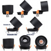 GloboStar OMEGA-R ������� Led Spot Downlight Trimless �10cm 12W 1500lm 36� Ac 220-240V IP20 �10 x �8.2cm - ��������� - ����� - ����� ����� 2700K - Bridgelux Cob - 5 Years Warranty - (60297)