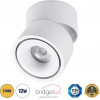 GloboStar OMEGA-S ����������� Led Spot Downlight �10cm 12W 1500lm 36� Ac 220-240V IP20 �10 x �10.5cm - ��������� - ����� - ����� ����� 2700K - Bridgelux Cob - 5 Years Warranty - (60299)