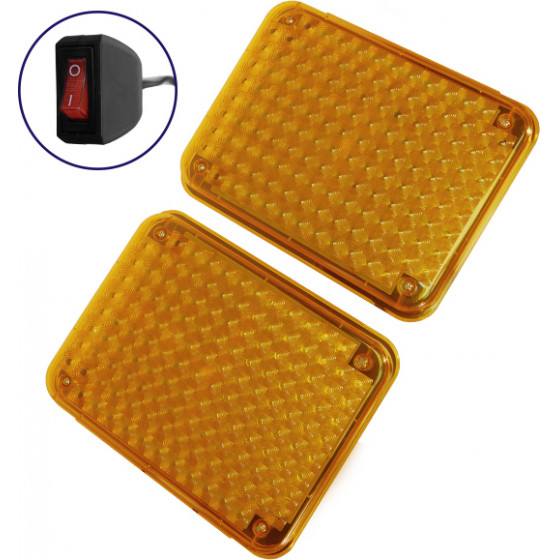 GloboStar ���� ������ �������� Strobo 2 x 134 Led 5mm 40W 10-30V ��������� IP65 ��������� ��������� - (34318)