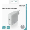 Deltaco USB-C wall charger 65 W, white - (USBC-AC140)