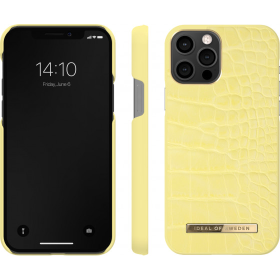 Ideal Of Sweden Atelier Case ��� iPhone 12/12 Pro Lemon Croco - (IDACSS21-I2061-263)