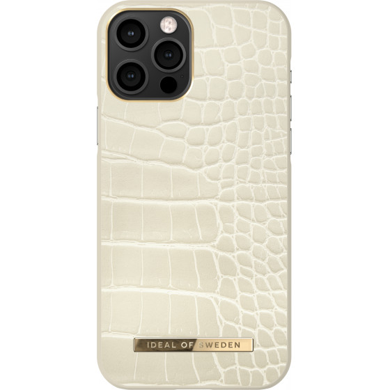 Ideal Of Sweden ���� Atelier ��� iPhone 12/12 Pro Cream Beige Croco - Recycled - (IDACSS22-I2061-395)