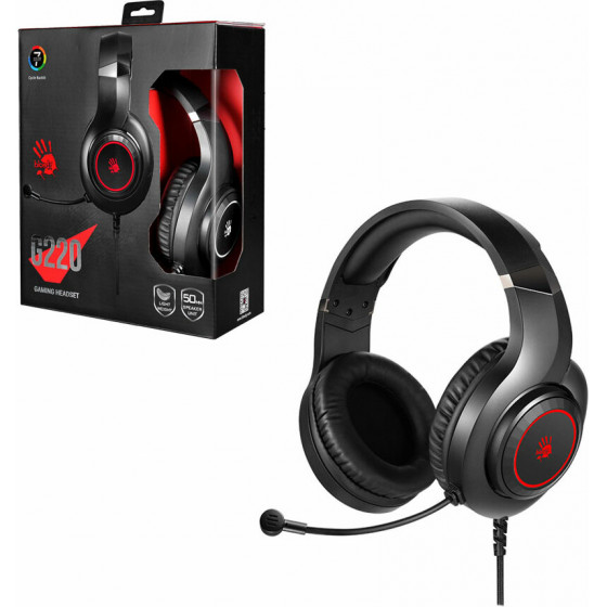 Bloody Stereo ��������� ��������� G220 Hifi Headphones 3.5mm For Audio Usb Light Up Black GR