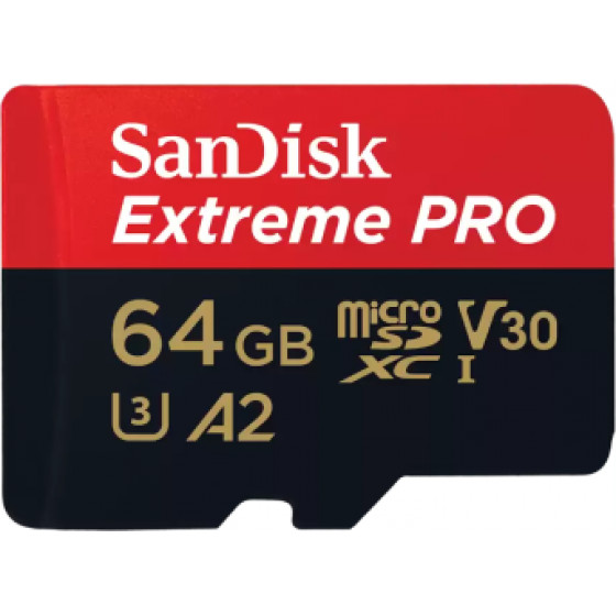 Sandisk Extreme Pro Microsdxc 64GB + Sd Adapter + 2 Years Rescuepro Deluxe