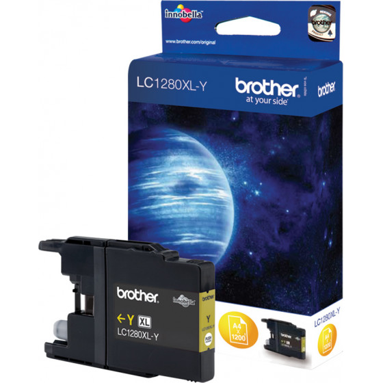 Brother Ink High Yield Yellow - 1.200PGs - (LC-1280XLY)