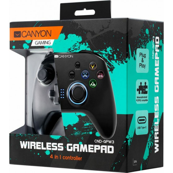 Canyon Wireless Gamepad 4in1 Nintendo Switch Android Pc - (CND-GPW3)