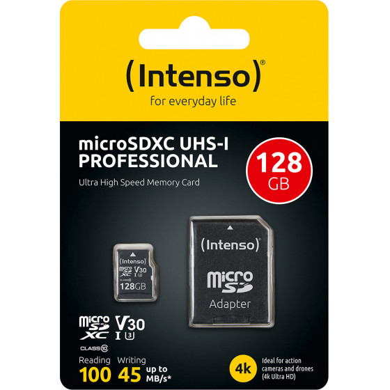 Intenso 128GB Micro Sd - UHS-I - Professional - (3433491)
