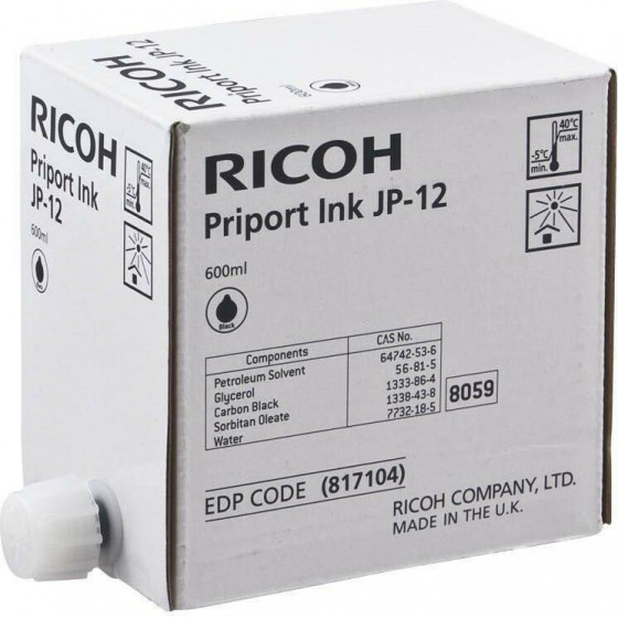 Ricoh Ink Refill Black - 5T x 600ml - (817104)