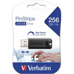 Verbatim Usb Drive 3.0 256GB Pinstripe Black - (49320)