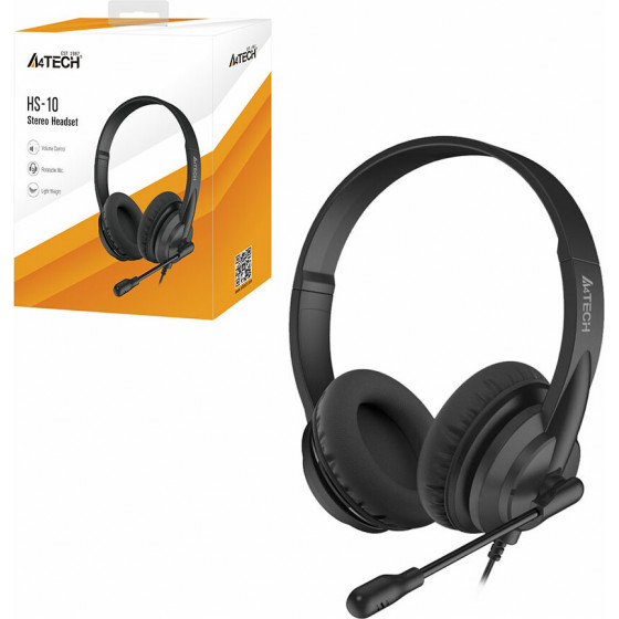 A4 Tech Stereo 3.5mm ��������� ��������� �� ��������� HS-10 Wired Headphones Black GR