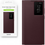 Samsung ���� S22 Ultra 5G S908 Clear View Cover Burgundy Packing Or - (EF-ZS908CEEGEE)