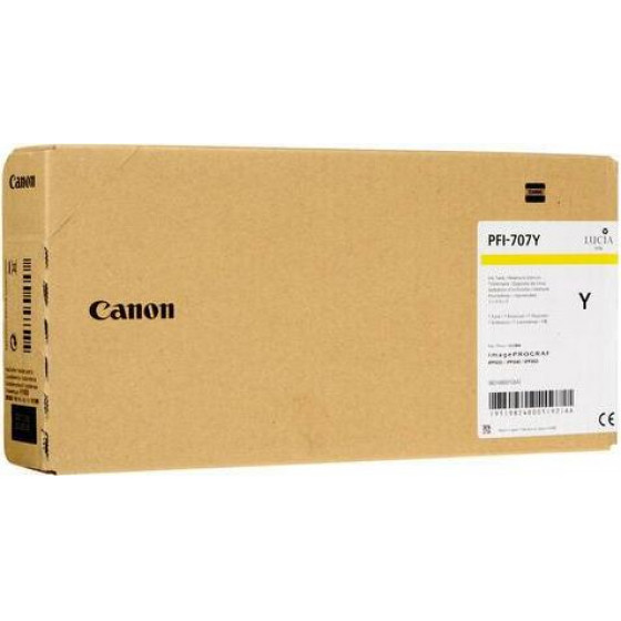 Canon Ink Tank Pingment PFI-707Y Yellow 700ml - (9824B001)