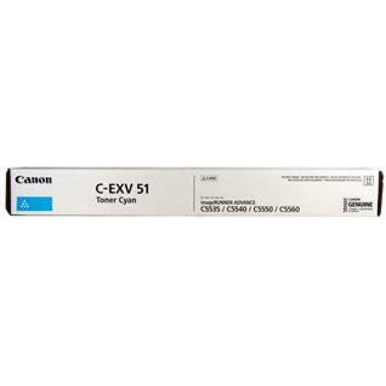 Canon Toner Copier C-EXV51C Cyan -60K Pgs - (0482C002)