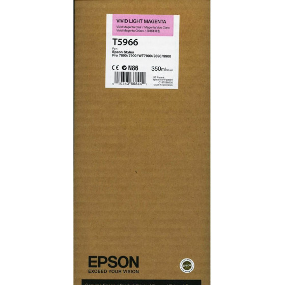 Epson Ink T5966 UltraChrome Vivid Lighit Magenta with pigment 350ml - (C13T596600)