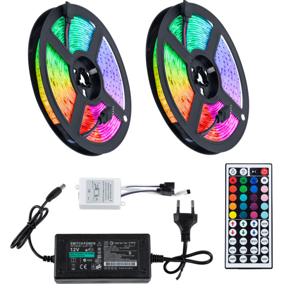 GloboStar ��� ������ Led Rgb Smd 5050 10m (2x5M) 7.2W/m 30LED/m 576 lm/m 120� Dc 12V �� ����������� & �������� ��������������� ��������� IP65 - (70418)