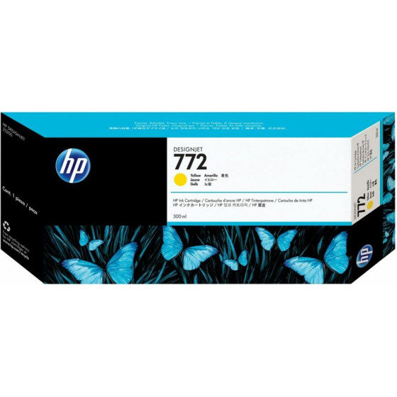 Hewlett Packard HP 772 300-Ml Yellow Designjet Ink Cartridge - (CN630A)