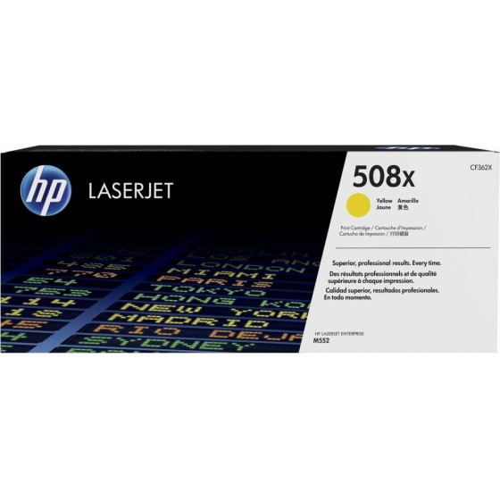 Hewlett Packard Toner Laser 508X HP Lj Color M552 Yellow 9,5K Pgs - (CF362X)