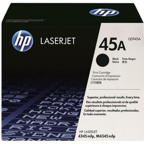 Hewlett Packard Toner Laser HP Lj 4345mFp Smart Print Cartridge, Black 18,000 Pages - (Q5945A)