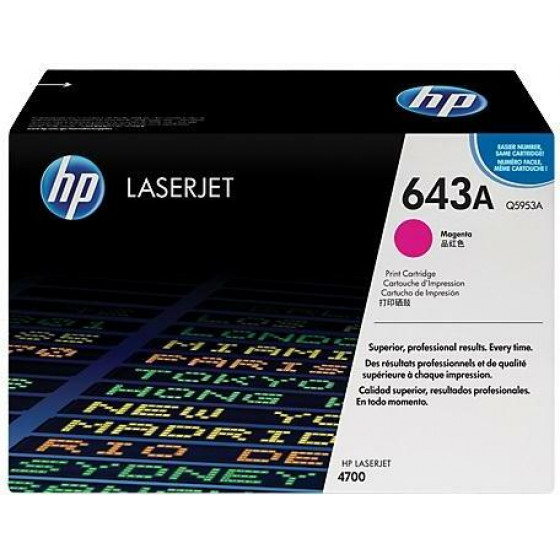 Hewlett Packard Toner Laser HP Lj 4700 Magenta 10K Pgs - (Q5953A)