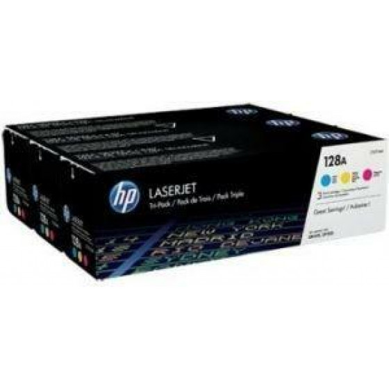 Hewlett Packard Toner Laser HP Lj Pro Color CP1525 128A Cym Tri-Pack - (CF371AM)