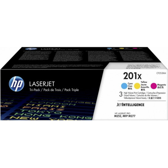 Hewlett Packard Toner Laser HP Lj Pro Color M252 201X Cmy Tri-Pack 2.3K Per Toner - (CF253XM)