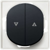 Eon E6075.E1 Push-Button Switch For Rolling Shuters Without Cover frame, soft-Touch Black - (ERW-EON-E6075.E1)