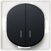 Eon E626.E1 Serial Switch With Indication Without Cover Frame soft-Touch Black - (ERW-EON-E626.E1)