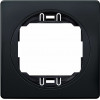 Eon E6801.E1E One-Gang Frame 80x80, soft-Touch Black With Black Holder - (ERW-EON-E6801.E1E)